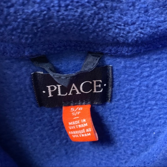The Children Place Boys Blue Fleece Sweater/Marvel - Picture 6 of 8